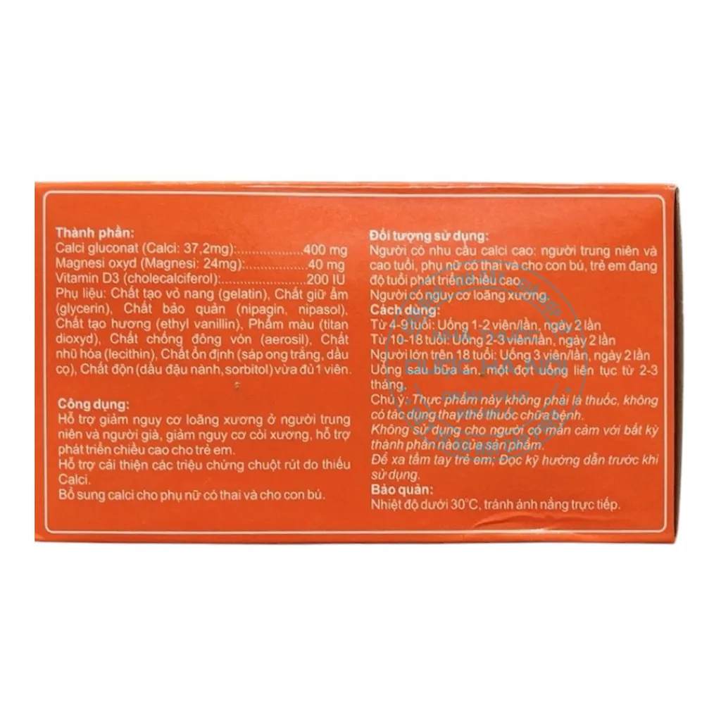 Viên uống Calci-D3 Abipha