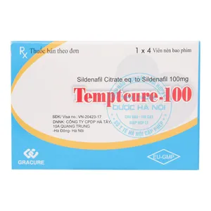 Thuốc Temptcure-100 điều trị nam giới bị rối loạn cương dương ( Hộp 4 Viên)