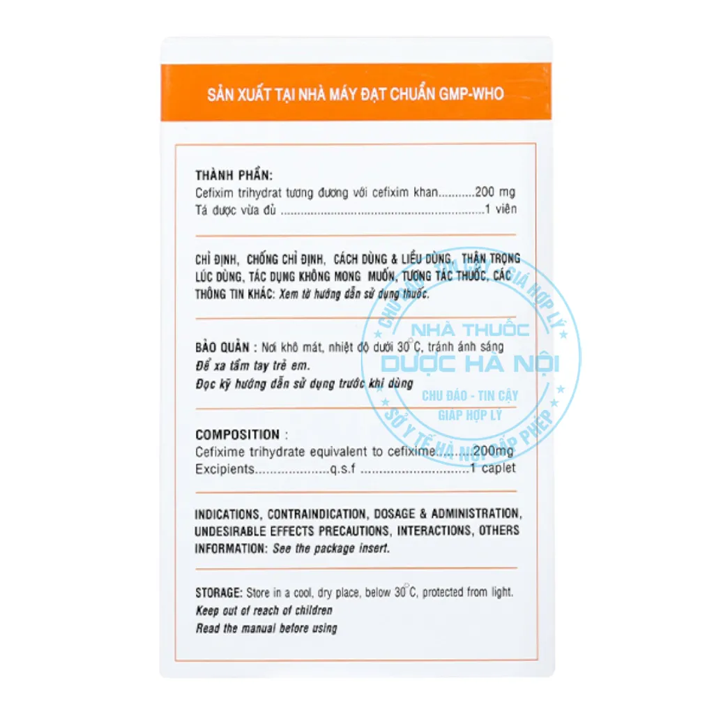 Thuốc Cefixim 200 VPC