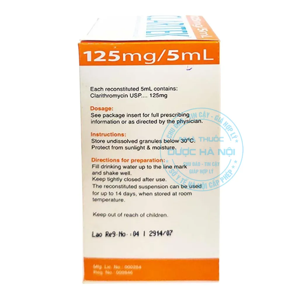 Thuốc Claritek 125mg/5ml