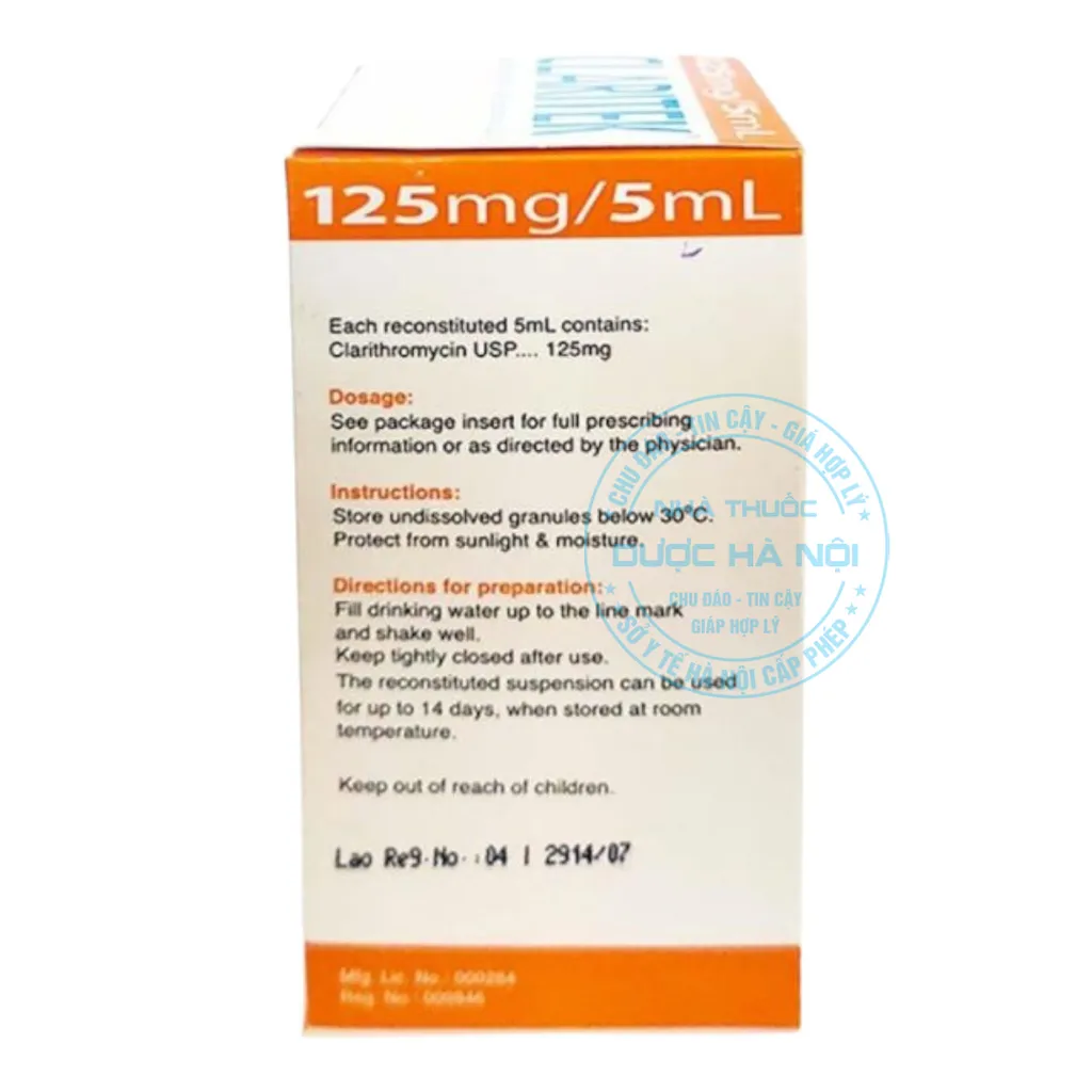 Thuốc Claritek 125mg/5ml