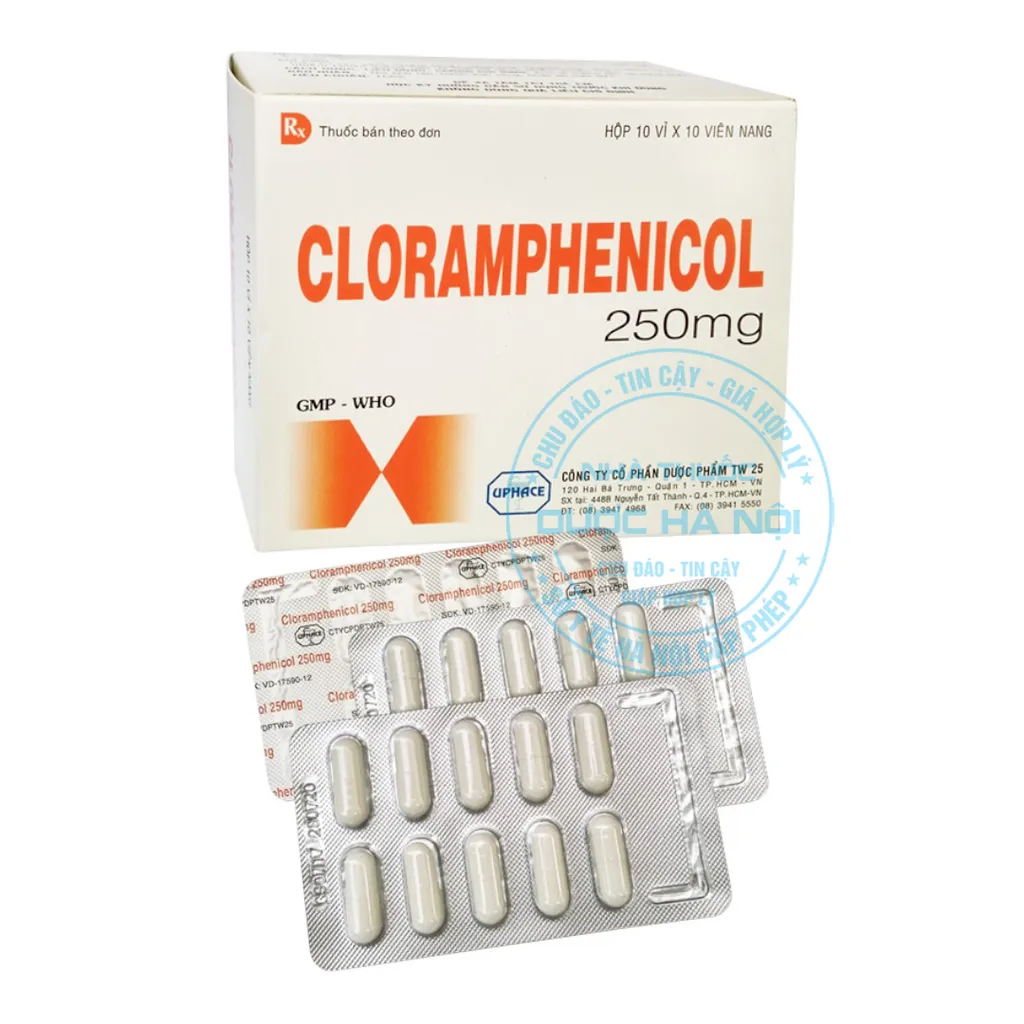 Thuốc Cloramphenicol 250mg TW 25