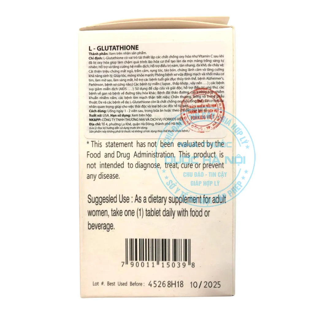 Viên uống L Gluta power 700mg