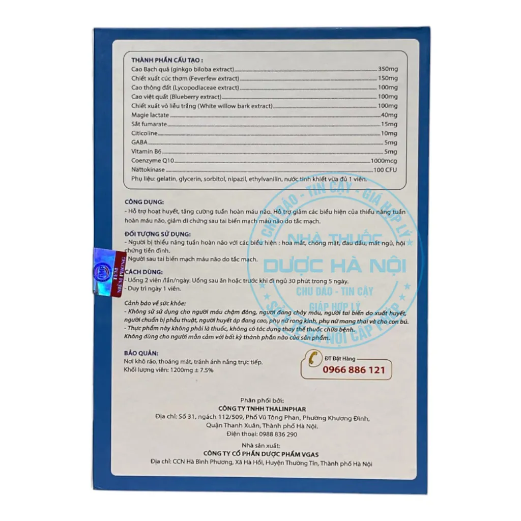 Viên uống Heanudin Citicoline 10mg