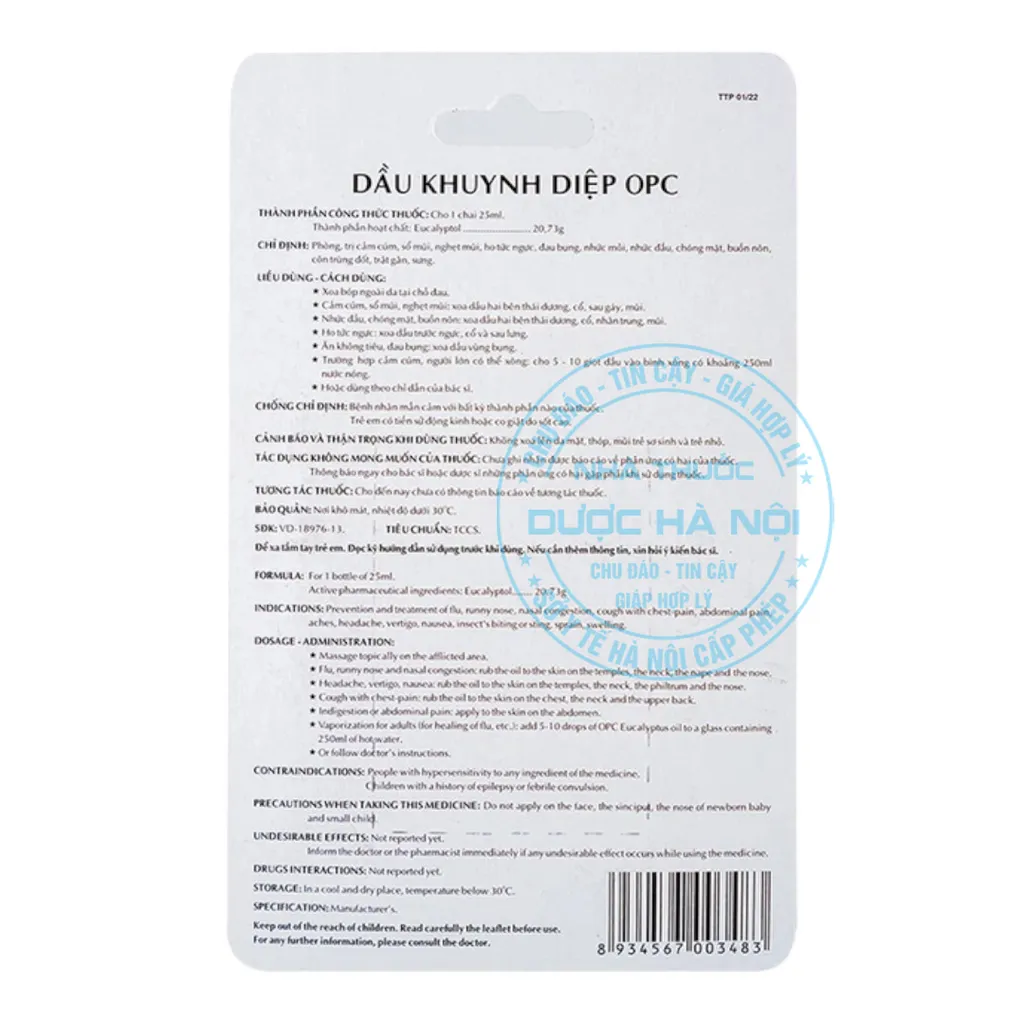 Dầu Khuynh Diệp OPC