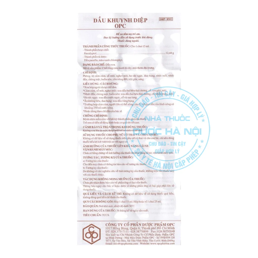 Dầu Khuynh Diệp OPC