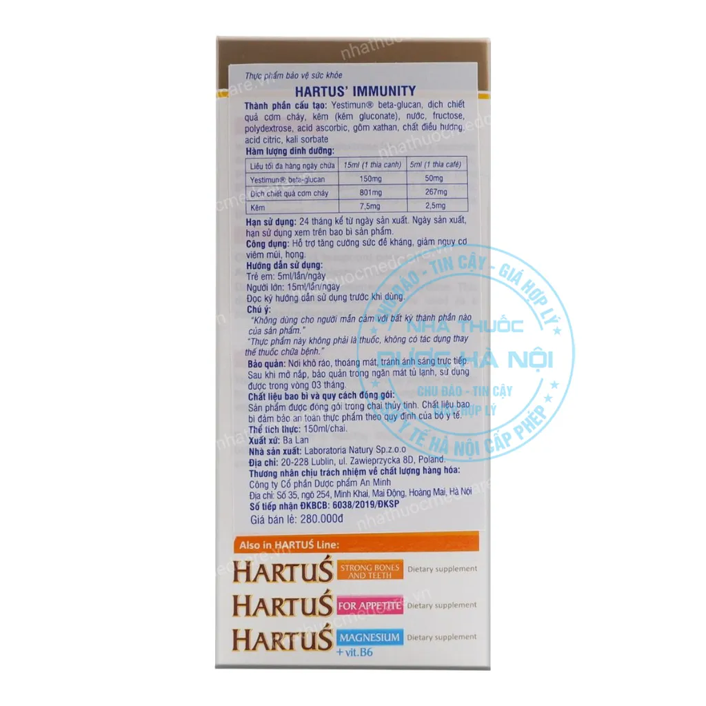Siro Hartus Immunity 150ml