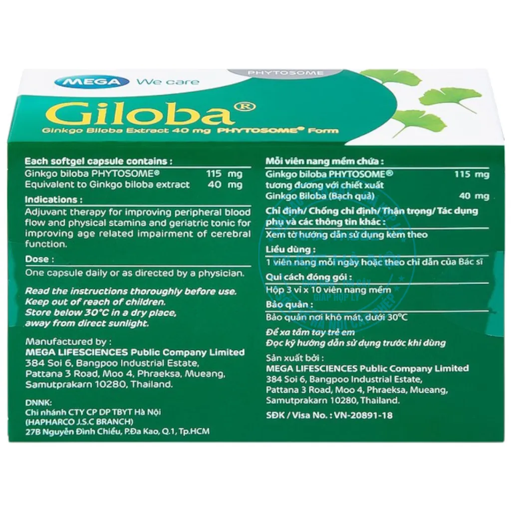 Viên uống Giloba 40mg