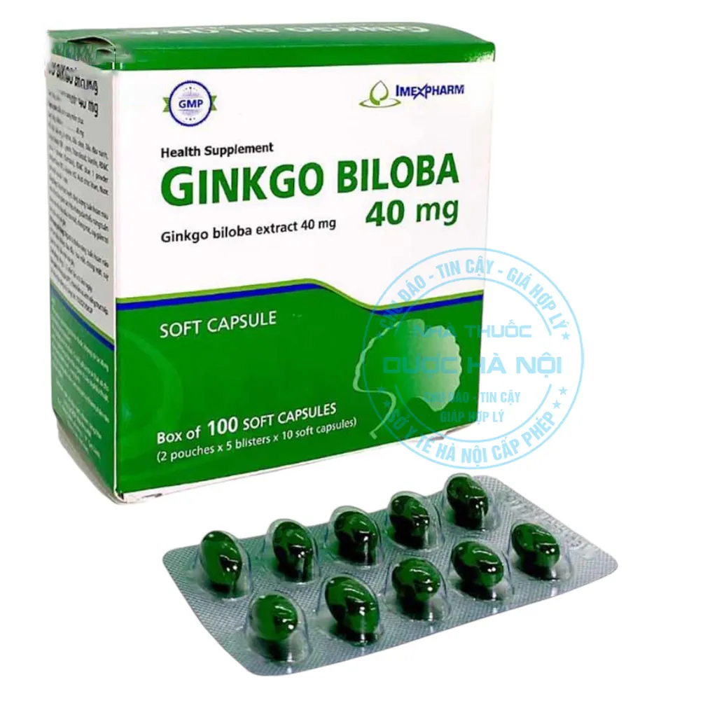 Viên uống Ginkgo Biloba 40mg
