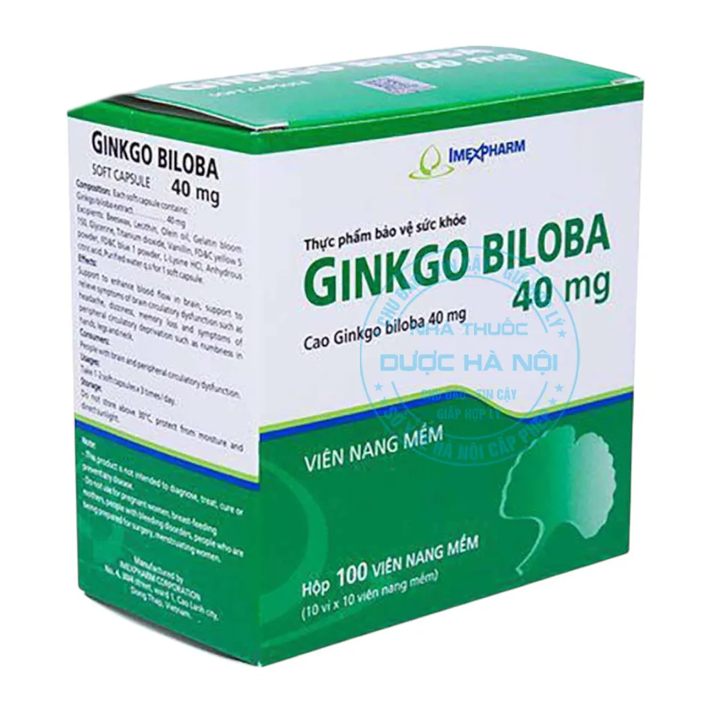 Viên uống Ginkgo Biloba 40mg