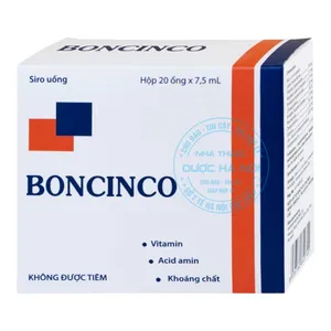 Thuốc Boncino nâng cao sức đề kháng, phát triển xương ( hộp 20 ống x 7,5ml )