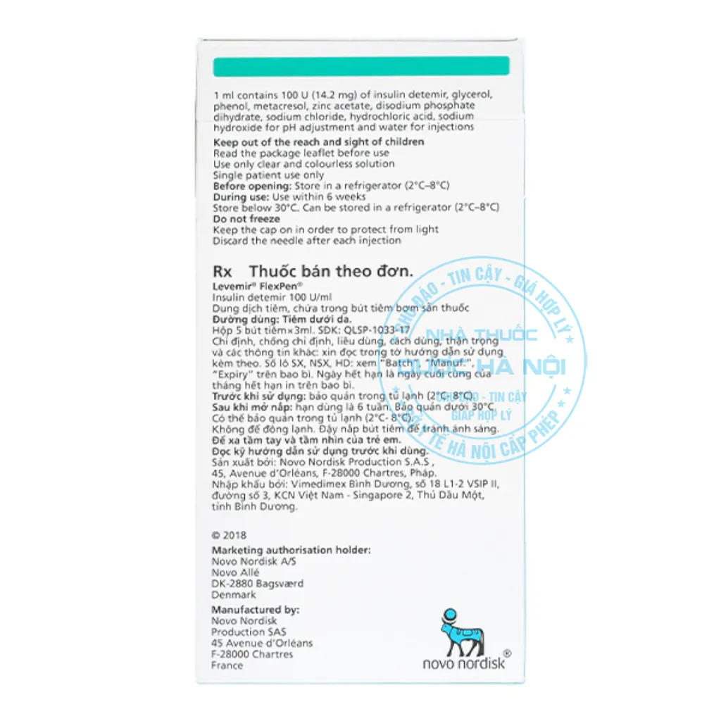 Bút tiêm Levemir FlexPen 100U/ml