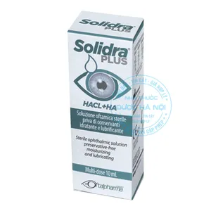 Nước mắt nhân tạo Solidra Plus 10ml bổ sung độ ẩm, giảm thiểu các triệu chứng khô, mỏi mắt