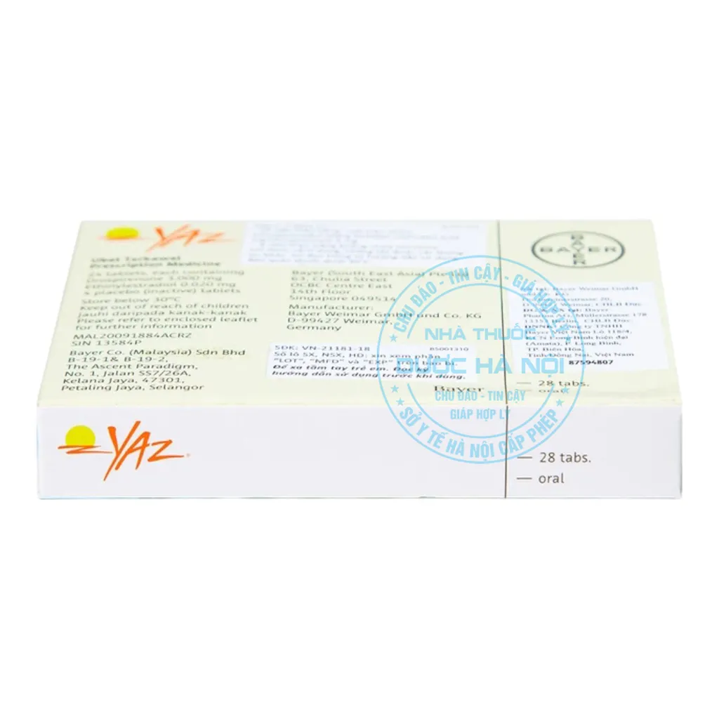 Thuốc tránh thai hàng ngày Yaz