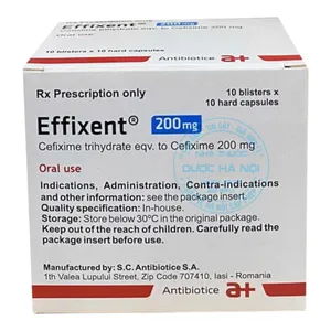 Thuốc Effixent 200mg điều trị các bệnh nhiễm trùng do vi khuẩn gây ra