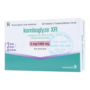 Thuốc Komboglyze XR 5mg/1000mg điều trị đái tháo đường type 2 có hiệu quả cao ( hộp 28 viên )