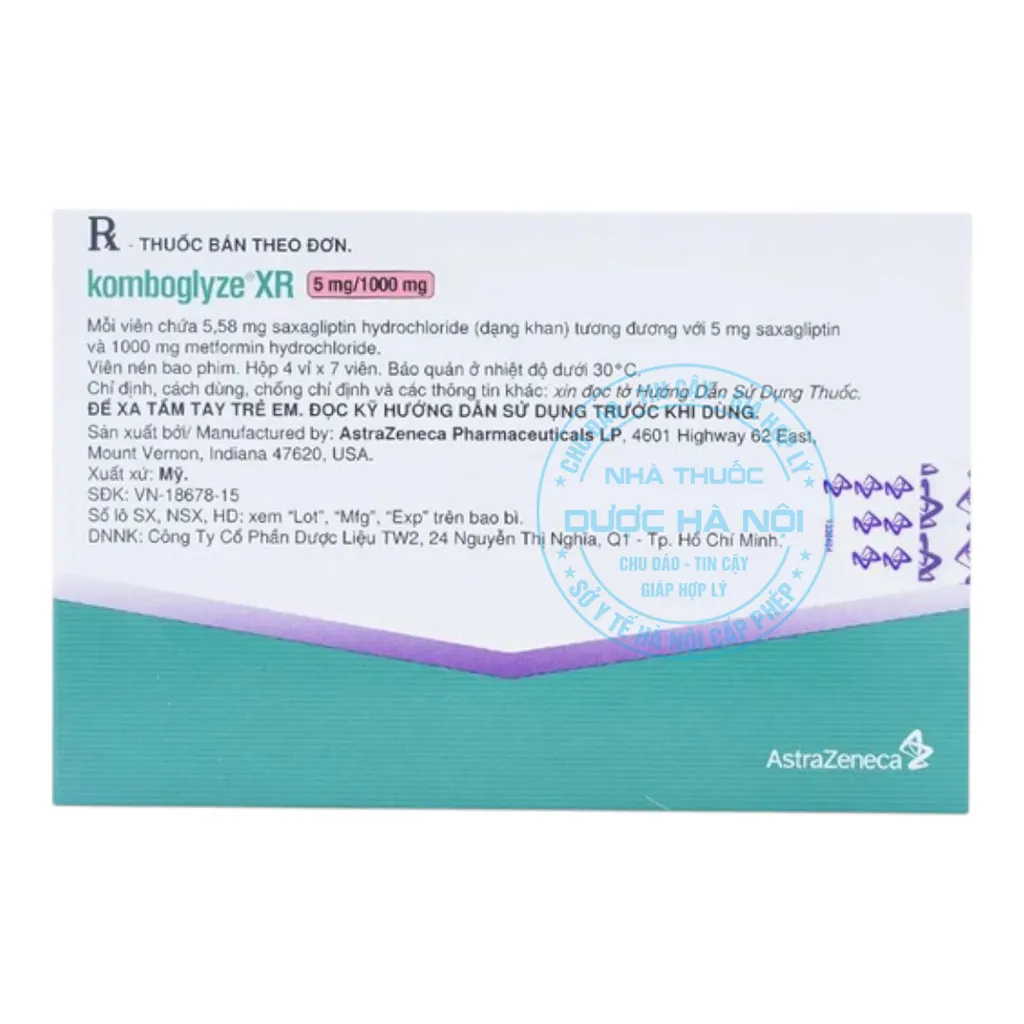 Thuốc Komboglyze XR 5mg/1000mg