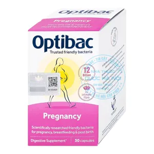 Viên uống Optibac Pregnancy duy trì sức khỏe đường ruột, hỗ trợ tiêu hóa và nâng cao hệ miễn dịch (Lọ 30 viên)