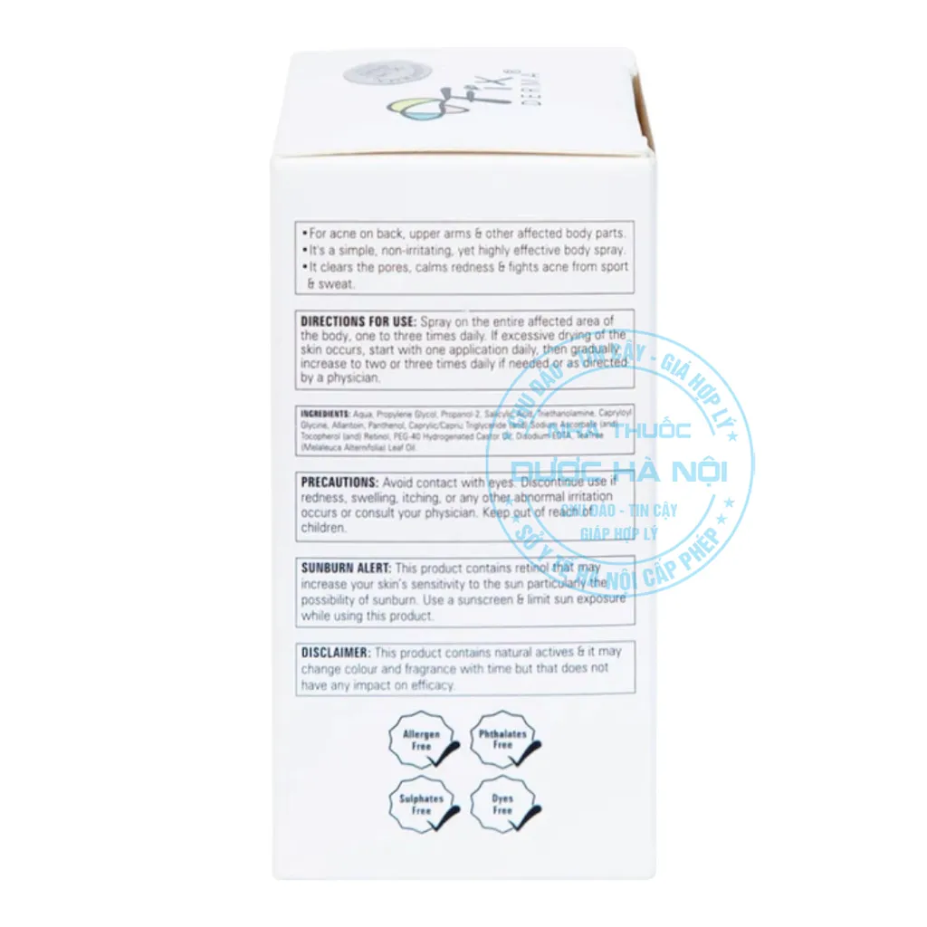Xịt mụn Fixderma Salyzap
