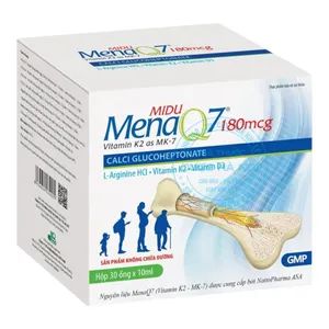 Viên uống Mena Q7 hỗ trợ phát triển hệ xương, răng, tăng chiều cao ( hộp 30 ống )