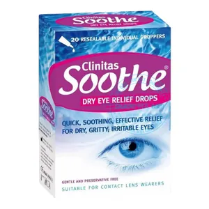 Nhỏ mắt Clinitas Soothe bảo vệ và chăm sóc thị giác ( hộp 20 ống )