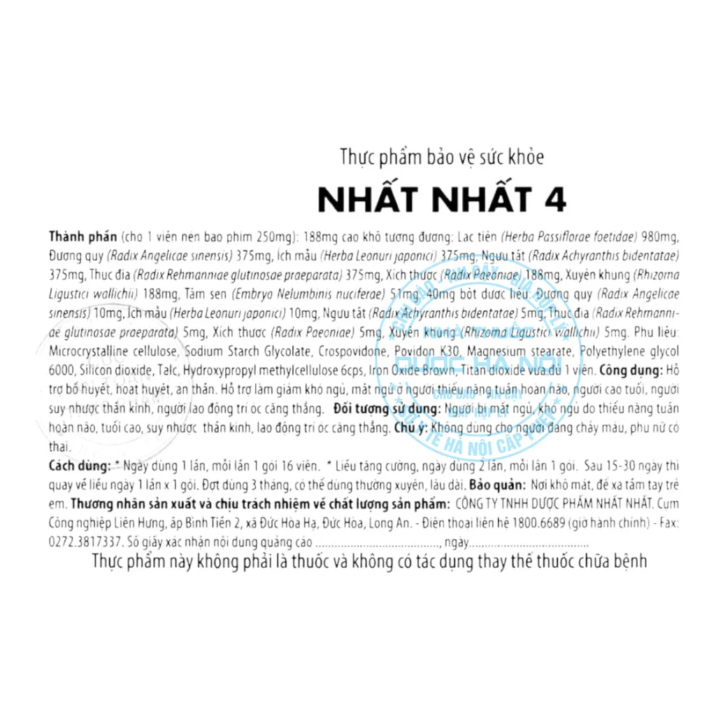 Viên uống Nhất Nhất 4