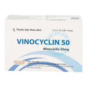 Thuốc Vinocyclin 50 điều trị các bệnh nhiễm trùng do vi khuẩn nhạy cảm