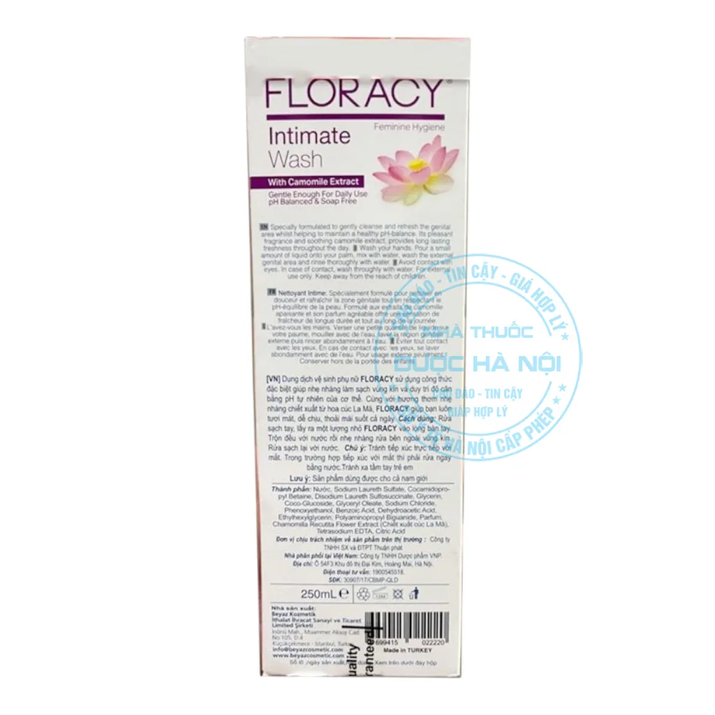 Dung dịch vệ sinh phụ nữ Floracy Intimate Wash