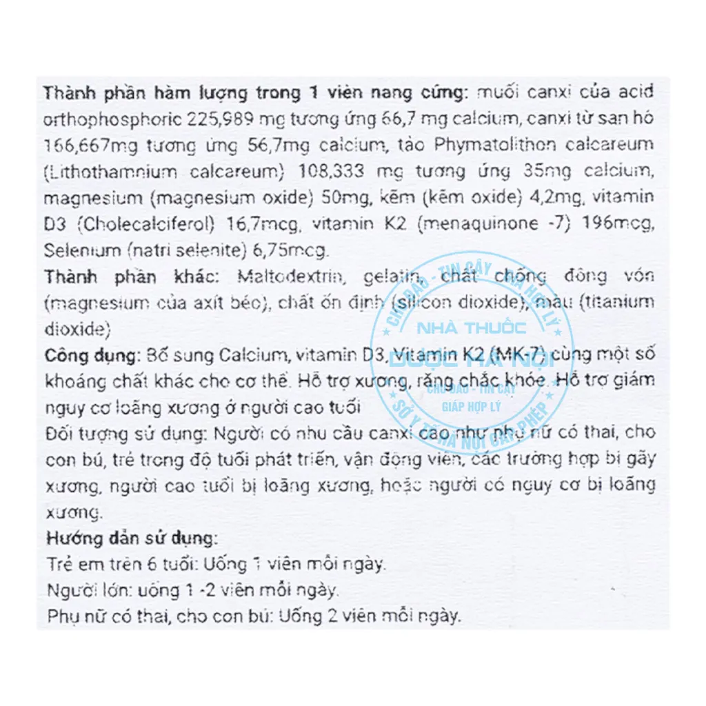 Viên uống Menacal