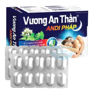 Viên uống Vương An Thần Andi Pháp hỗ trợ giấc ngủ và giảm căng thẳng, lo âu hiệu qu