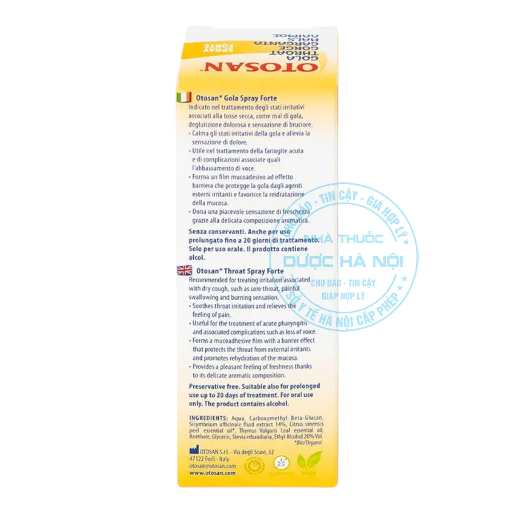 Xịt họng Otosan Spray Forte