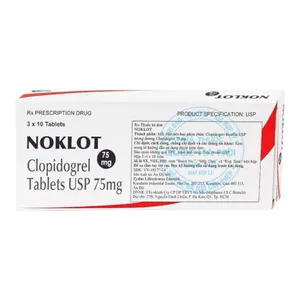 Thuốc Noklot 75mg chống huyết khối điều trị các bệnh về tim mạch ( hộp 30 viên )