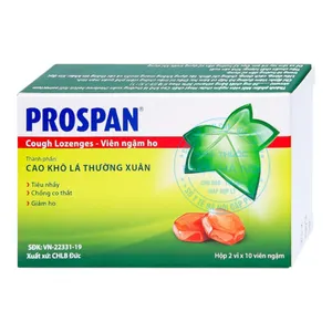 Thuốc Prospan ngậm điều trị các triệu chứng ho, viêm họng, giúp làm dịu cổ họng