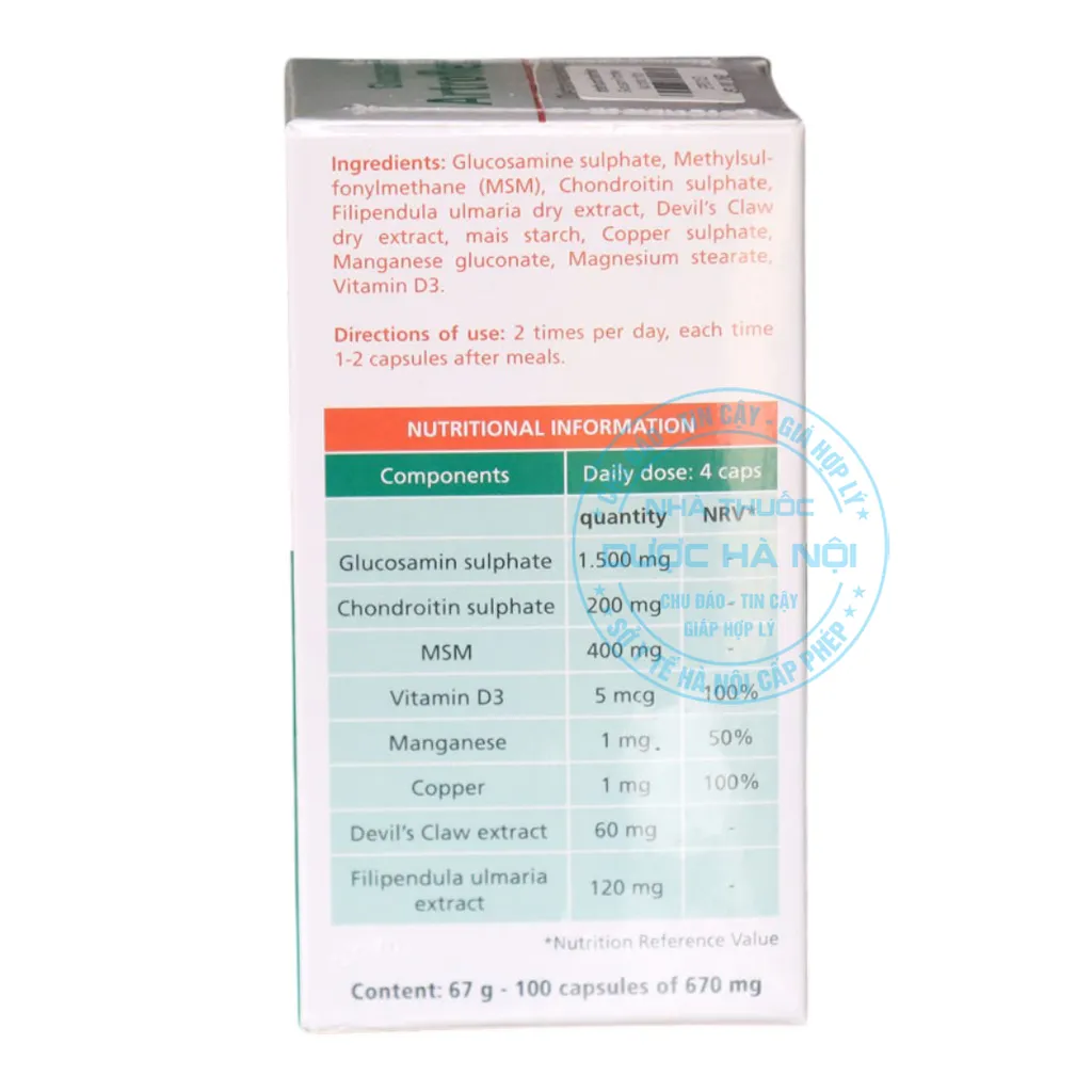 Viên uống Glucosamin Artroflex