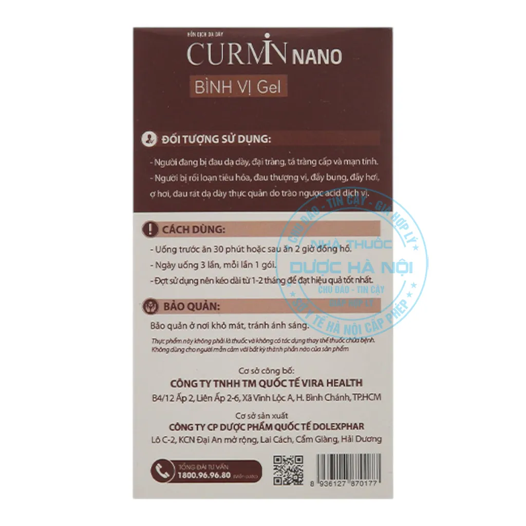 Siro Curmin Nano Bình Vị Gel
