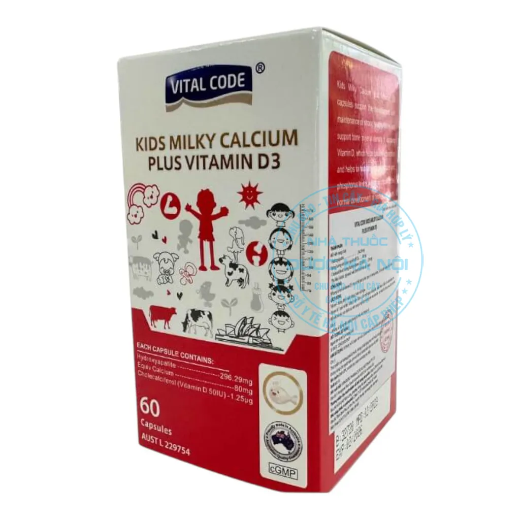 Viên uống Kids Milky Calcium Plus Vitamin D3