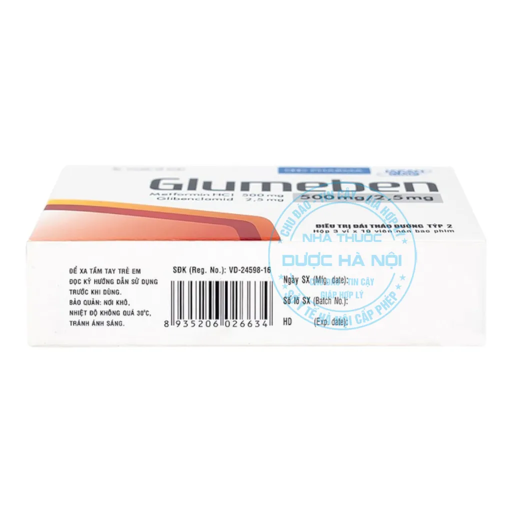 Thuốc Glumeben 500mg/2