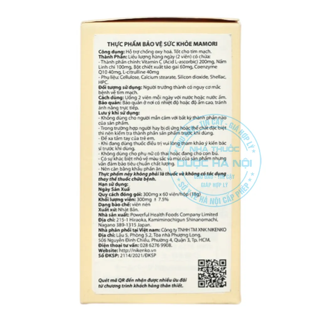 Viên uống Mamori CoQ10