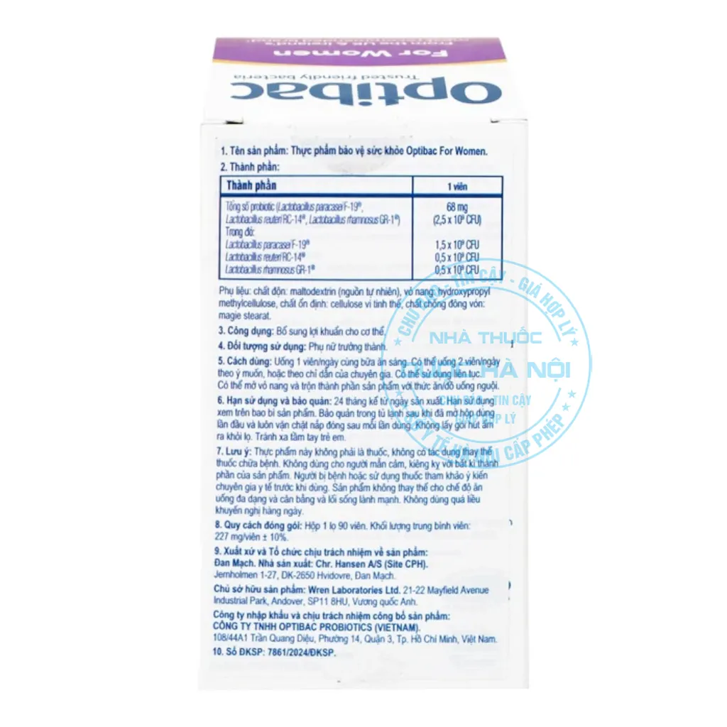 Viên uống Optibac Probiotics For Women