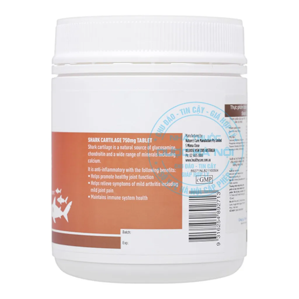 Viên uống Healthy Care Shark Cartilage 750mg