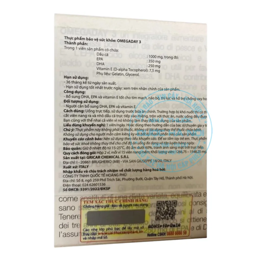 Viên uống Omegaday 3