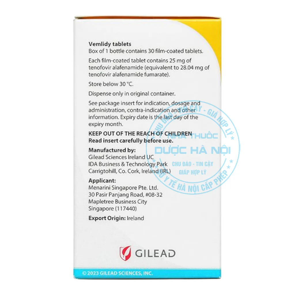 Thuốc Vemlidy 25mg