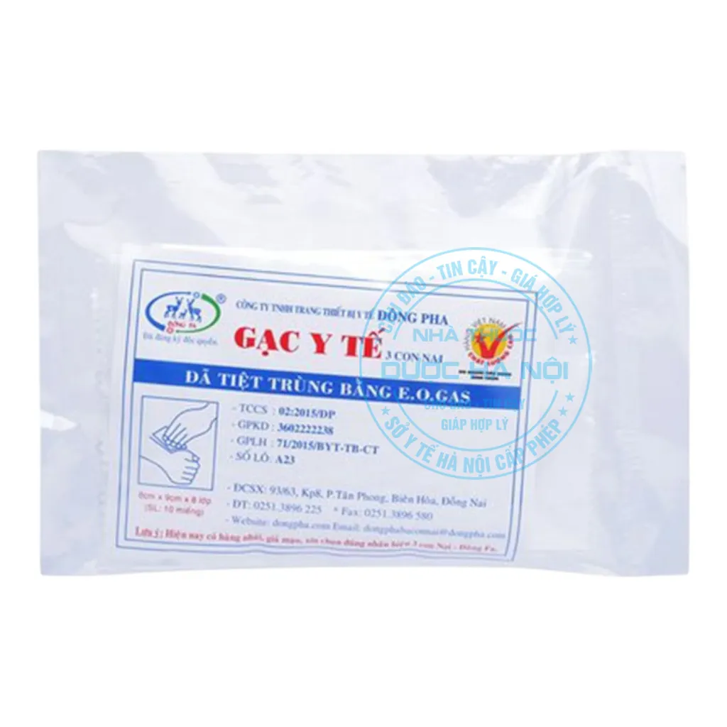 Gạc y tế 3 con nai đông pha 5x6cm