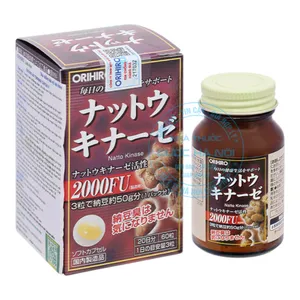Viên uống Orihiro Nattokinase 2000FU duy trì sức khỏe tim mạch, phòng ngừa huyết khối