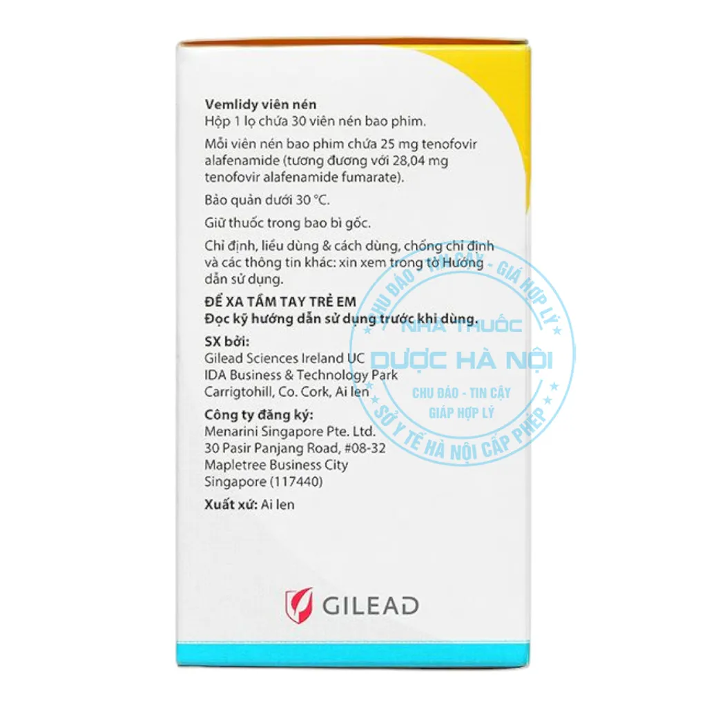 Thuốc Vemlidy 25mg