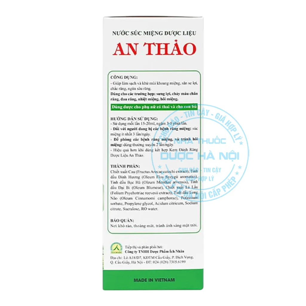 Nước súc miệng dược liệu An Thảo