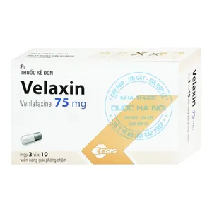 Thuốc Velaxin 75mg điều trị các rối loạn tâm thần nặng như trầm cảm, lo âu( hộp 3 vỉ x 10 viên )