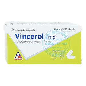 Thuốc Vincerol 1mg phòng ngừa huyết khối điều hoà quá trình đông máu (hộp 10vỉ x10viên)