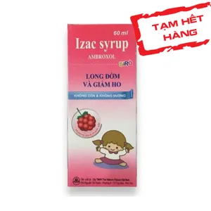 Thuốc Izac Syrup điều trị ho, long đờm hiệu qủa