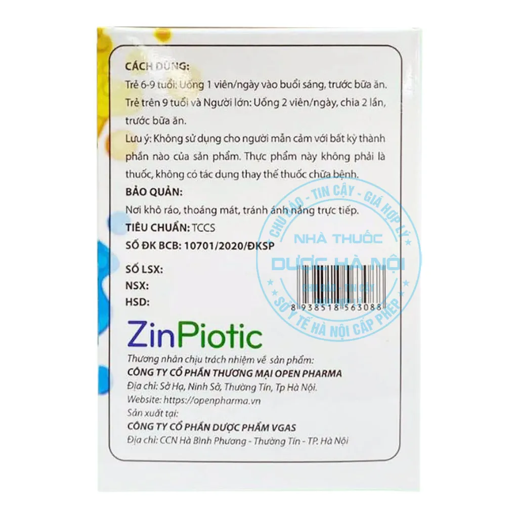 Viên uống ZinPiotic